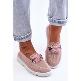 PM1 Women's Slip-On Sneakers With Embellishments Pink Taylor 2 PM1 Women's Slip-On Sneakers With Embellishments Pink Taylor 2