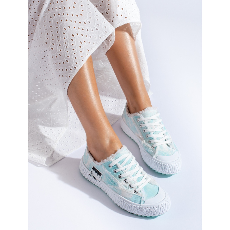 Sneakers on a thick platform blue Shelovet 1