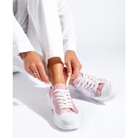 Shelovet pink platform sneakers 1