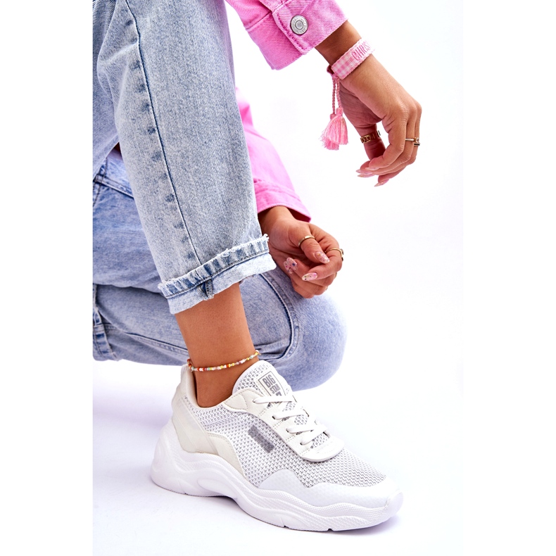 Women's Fabric Sports Shoes Memory Foam System Big Star LL274A064 White 6