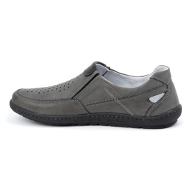Olivier Gray men's leather loafers for summer 602 grey 1 Olivier Gray men's leather loafers for summer 602 grey 1