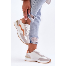 FJ1 Women's Leather Sports Shoes White-Orange Somerio 1 FJ1 Women's Leather Sports Shoes White-Orange Somerio 1