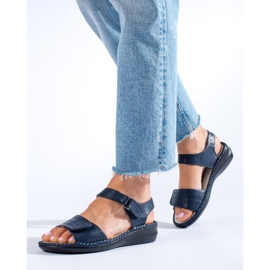 Navy blue comfortable Shelovet women's sandals 1