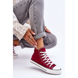 FR1 Women's Sneakers Classic High Burgundy Remos red 2