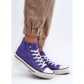 FR1 Women's Classic High Top Sneakers Purple Remos 1