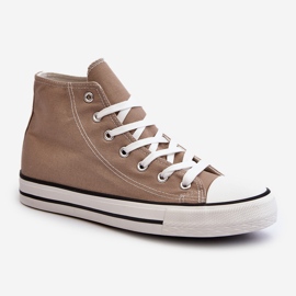 FR1 Women's Classic High Top Sneakers Beige Remos 2