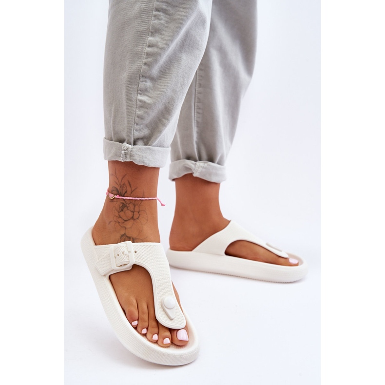 Women's Foam Flip Flops White Apollo 1