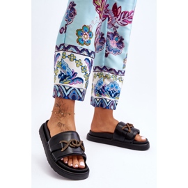 Women's Sandals With Decoration Black Verso 1