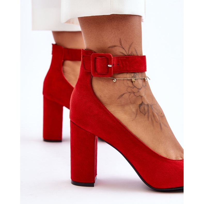 Suede Elegant Pumps Red Gloria 2