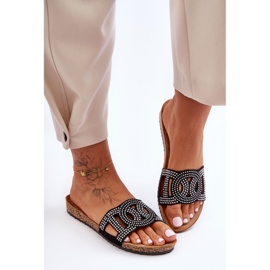 Women's Studded Slippers Black Evelins 2 Women's Studded Slippers Black Evelins 2