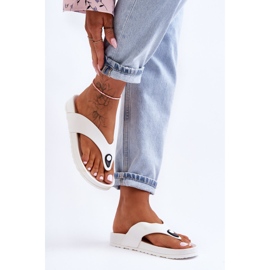 Women's Platform Flip Flops White Bellitta 1