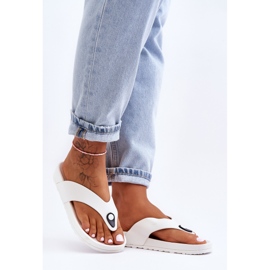 Women's Platform Flip Flops White Bellitta 2