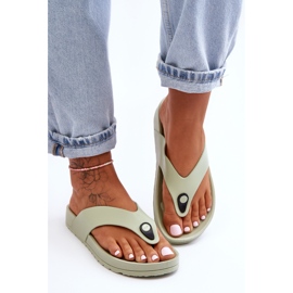 Women's Platform Flip Flops Green Bellitta 1