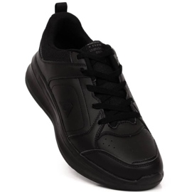 American Club M AM923 black leather sports shoes 1