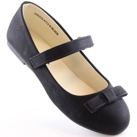 Velcro ballerinas eVento Jr EVE407C black 1