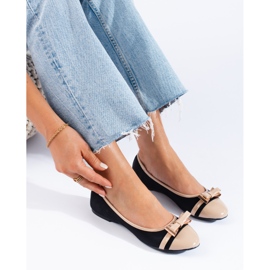 Women's ballet flats with a bow Shelovet black 1