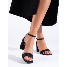 Shelovet black heeled sandals 2
