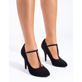 Black suede heel pumps from Shelovet 1 Black suede heel pumps from Shelovet 1