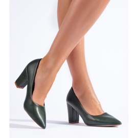 Dark green stiletto pumps from Shelovet 1