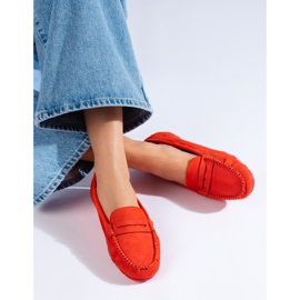 Women's orange suede loafers from Shelovet 1 Women's orange suede loafers from Shelovet 1