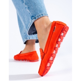Women's orange suede loafers from Shelovet 2 Women's orange suede loafers from Shelovet 2