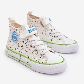 Children's Big Star Patterned Sneakers LL374049 White 1