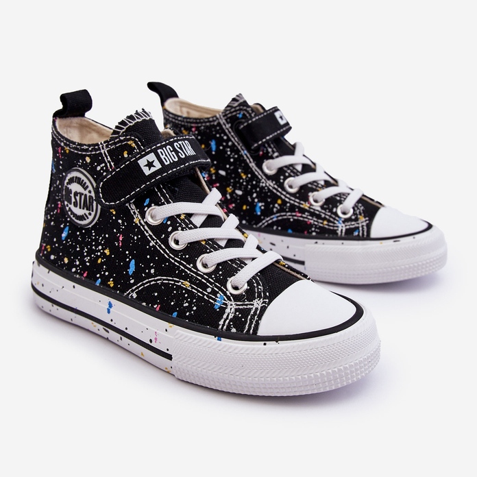 Children's Patterned Sneakers Big Star LL374050 Black 1