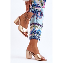 Women's Leather Classic Slippers Rose Gold Loara golden 2 Women's Leather Classic Slippers Rose Gold Loara golden 2