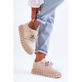 PS1 Fashionable Slip-On Sports Shoes With Beige Desire Decoration 2