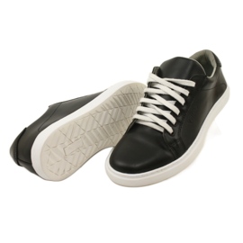 Vriston Black men's leather sneakers 4