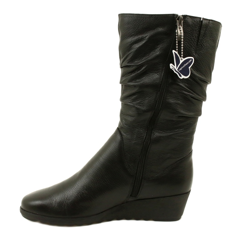 Caprice Walking On Air short wedge boots 25417-41 022 black 1 Caprice Walking On Air short wedge boots 25417-41 022 black 1