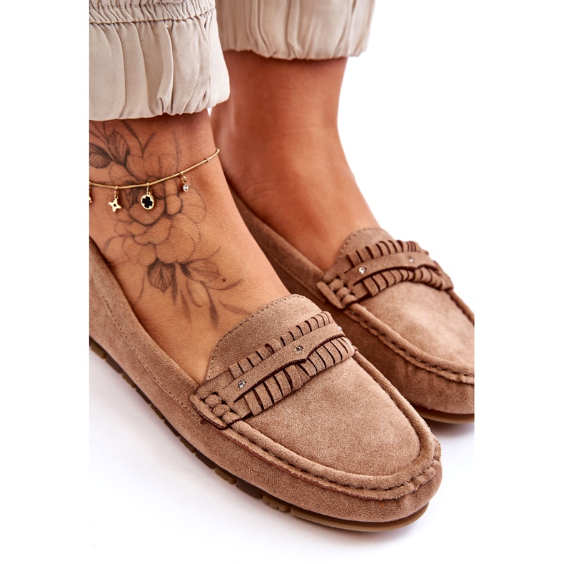 Women's Suede Loafers Beige 5