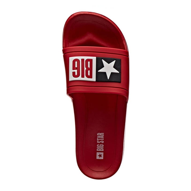 Red Big Star DD274A267 red rubber beach slippers 1