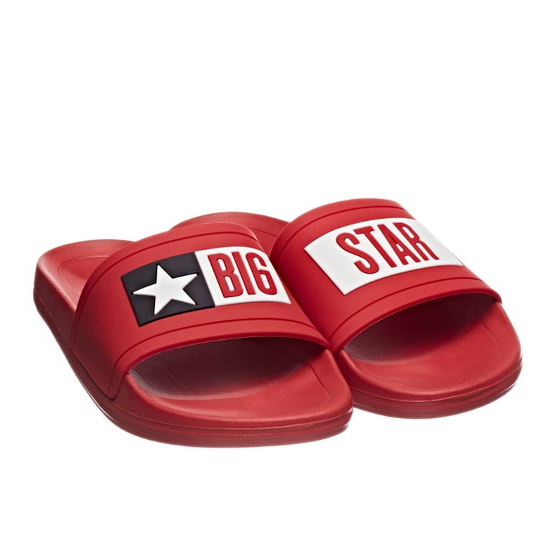 Men's red pool beach slippers Big Star DD174702 1
