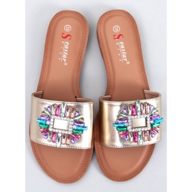 Lowell Gold colored stone slides golden 1