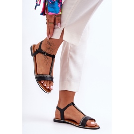 Black Penna Women's Cubic Zirconia Sandals 1 Black Penna Women's Cubic Zirconia Sandals 1