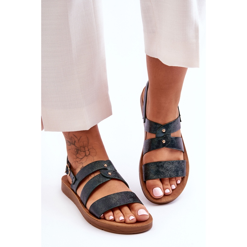 PG1 Women's Shiny Sandals Dark Green Catalia 2 PG1 Women's Shiny Sandals Dark Green Catalia 2