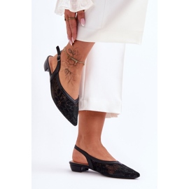 PG1 Women's Flower Ballerinas Black Adore 2 PG1 Women's Flower Ballerinas Black Adore 2