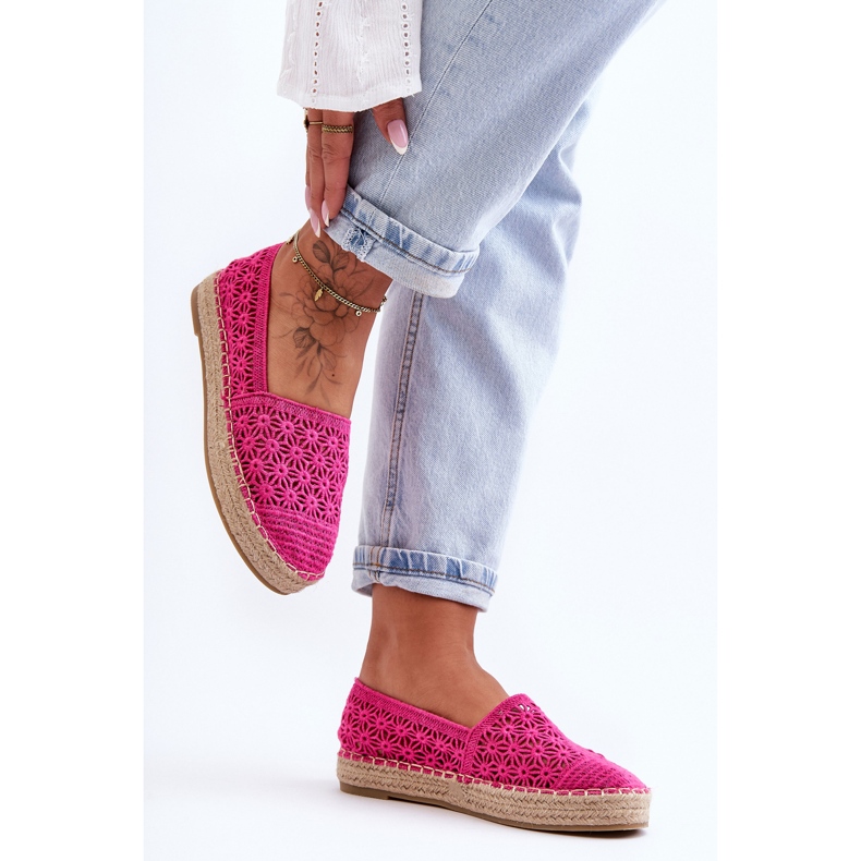 PG1 Women's Openwork Espadrilles Pink One Lover 2