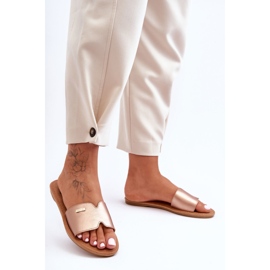 Women's Comfortable Flat Heels Pink Gold Coraline golden 1