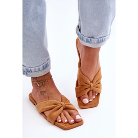 Camel Vanilla Sky Women's Velor Slippers brown 1