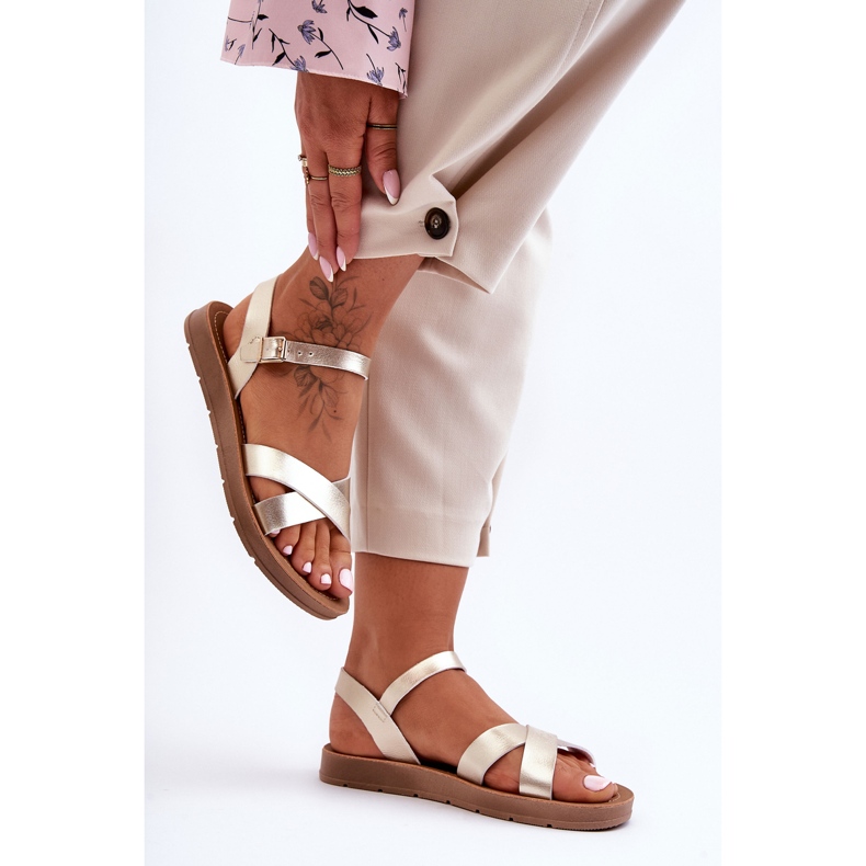 Classic Women's Leather Sandals Gold Talisma golden 1 Classic Women's Leather Sandals Gold Talisma golden 1