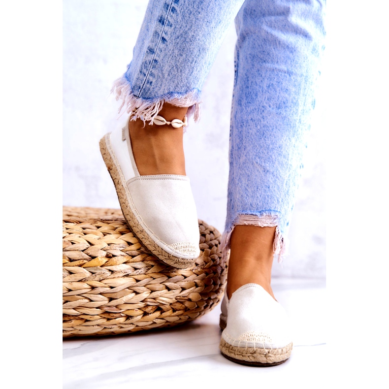 Women's Classic Espadrilles Big Star JJ274951 White and Gray grey 3