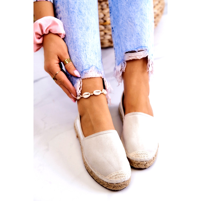 Women's Classic Espadrilles Big Star JJ274951 White-Gray grey 5 Women's Classic Espadrilles Big Star JJ274951 White-Gray grey 5