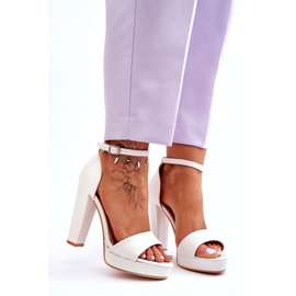 White Mandy High Heel Sandals 1
