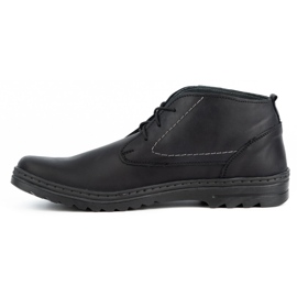 Olivier Men's casual leather shoes 234GT black 1