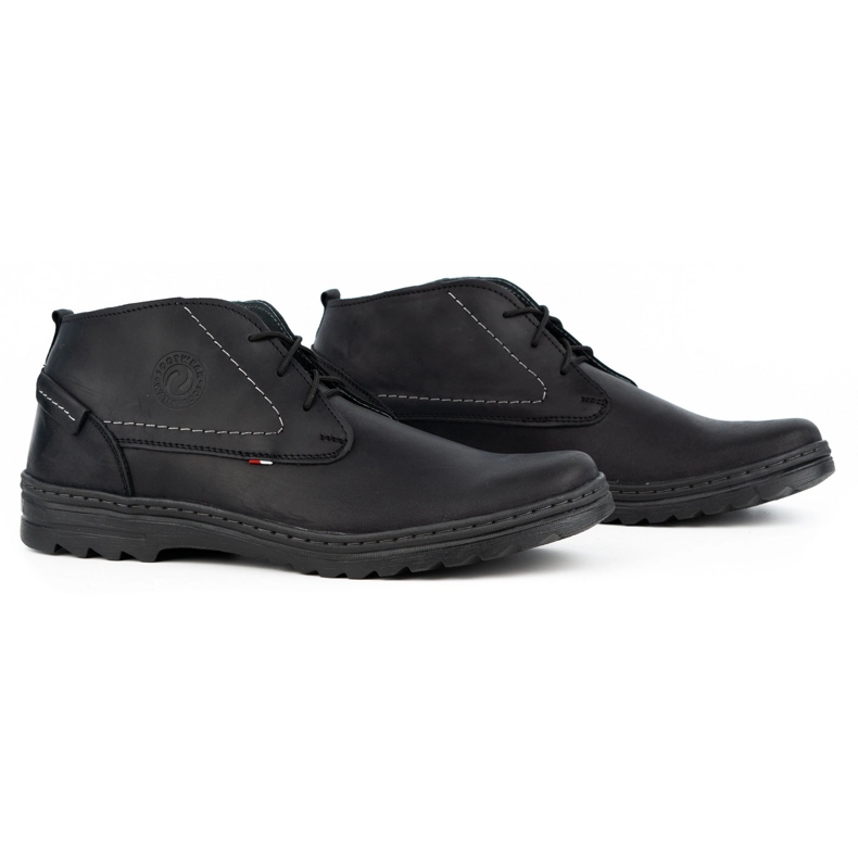 Olivier Men's casual leather shoes 234GT black 2