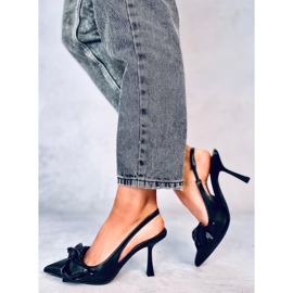 Open heel pumps Deluna Black 2
