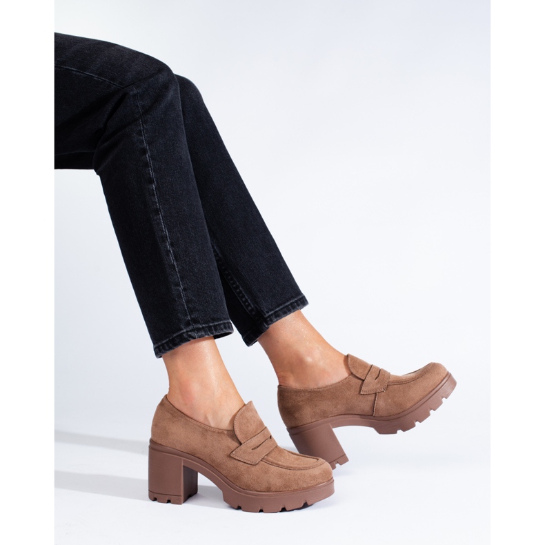 W. Potocki Dark beige high heels from Potocki 1