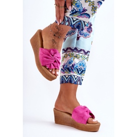 Women's Wedge Slides Pink Calama 1